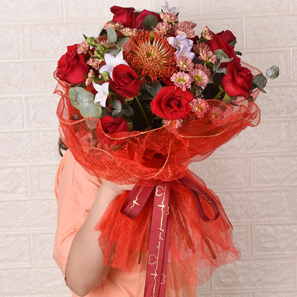 Кружевная бумага для упаковки цветов 4 57 м/упак. нить в виде волны альбом вырезок