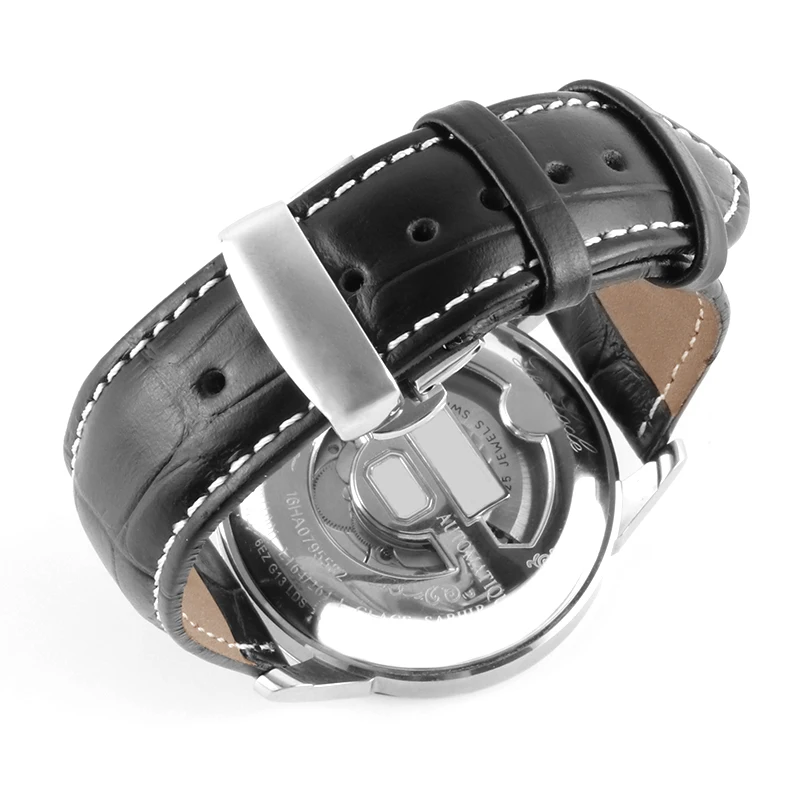 Ремешок Универсальный из натуральной кожи браслет со стальной