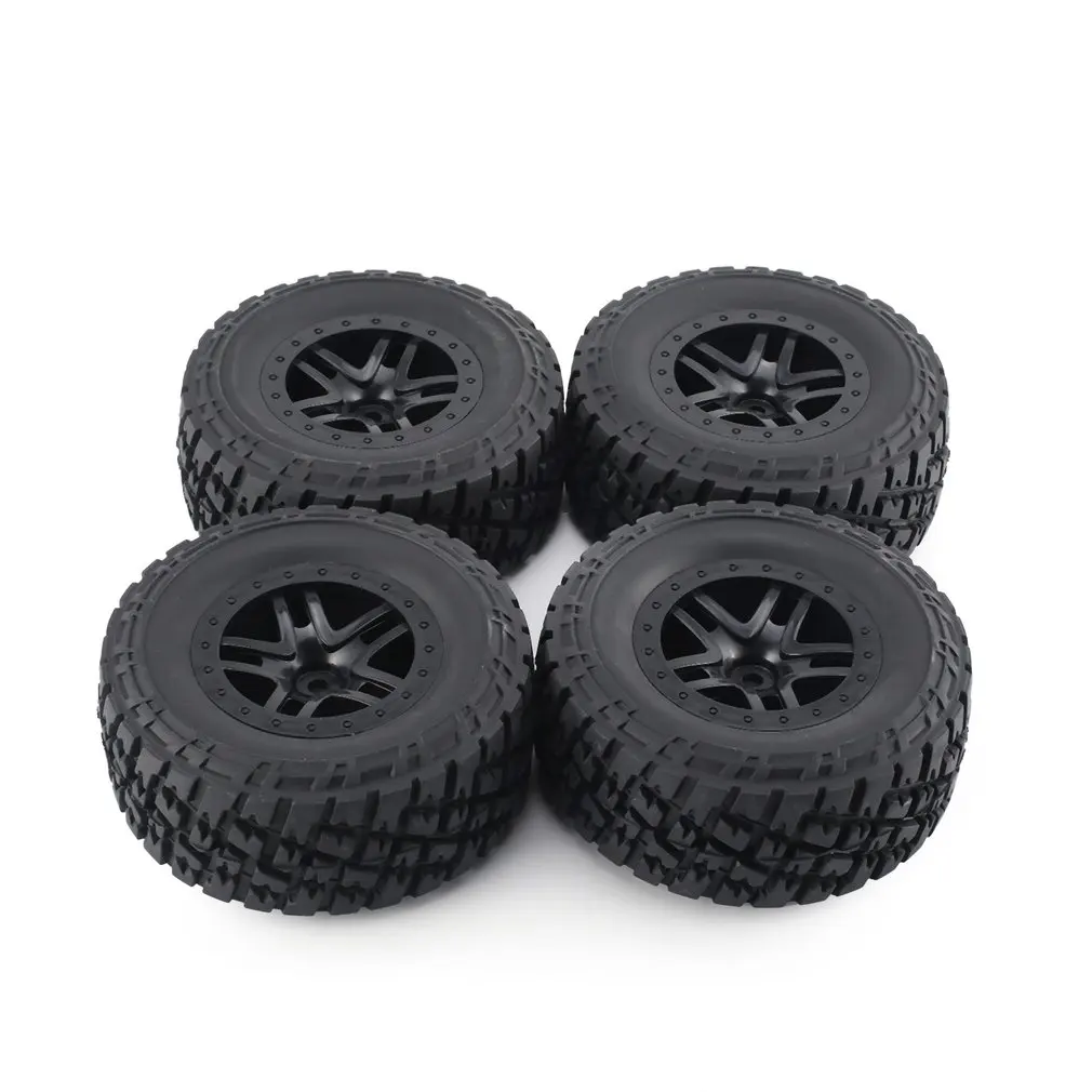 

4pcs AUSTAR 110mm Rim Rubber Tyre Wheel Set Spare Parts Accessories for Traxxas Slash 4X4 RC4WD HPI HSP Crawler Car Mode