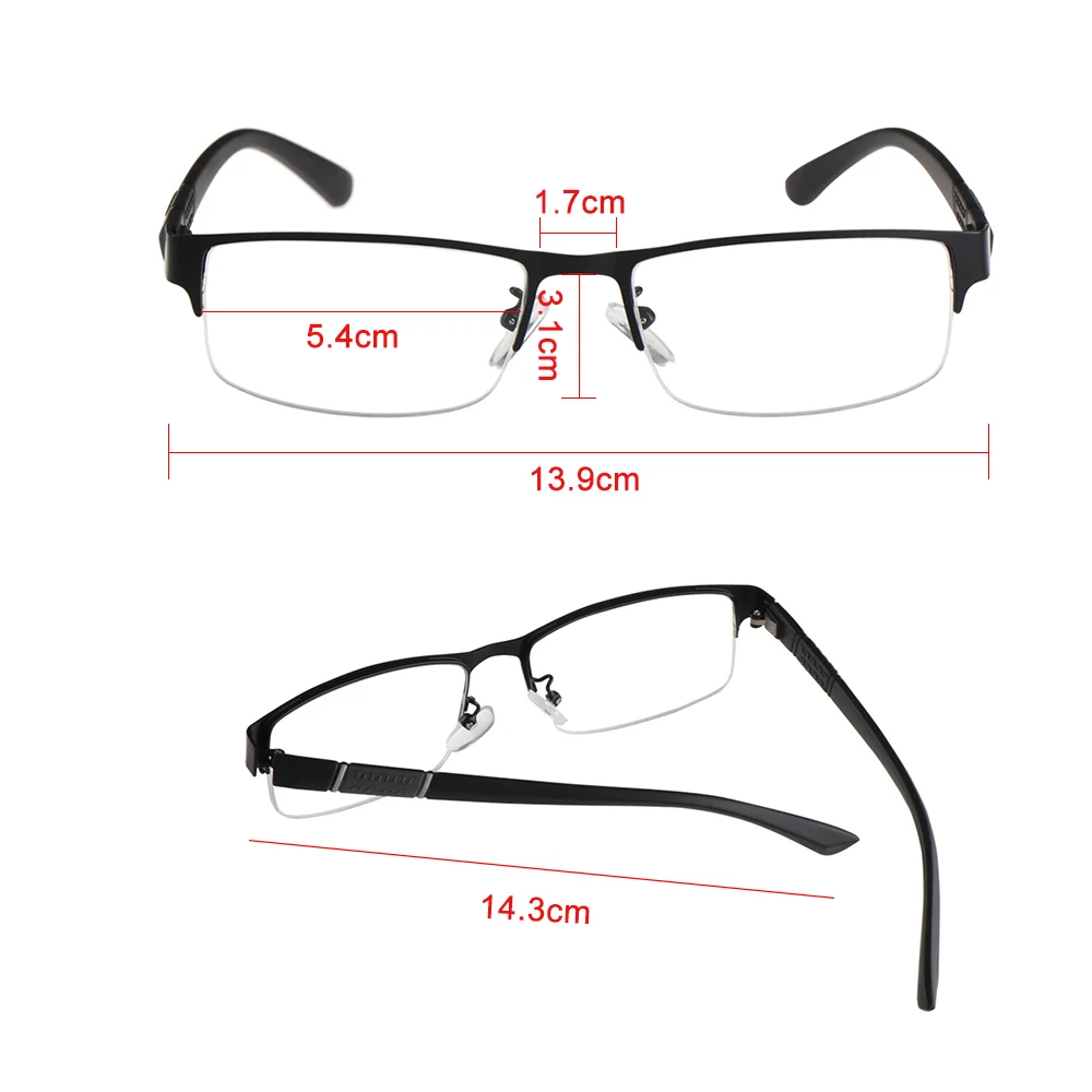 

Men Titanium Alloy Reading Glasses Non Spherical 12 Layer Coated Retro Business Hyperopia Prescription Eyeglasses