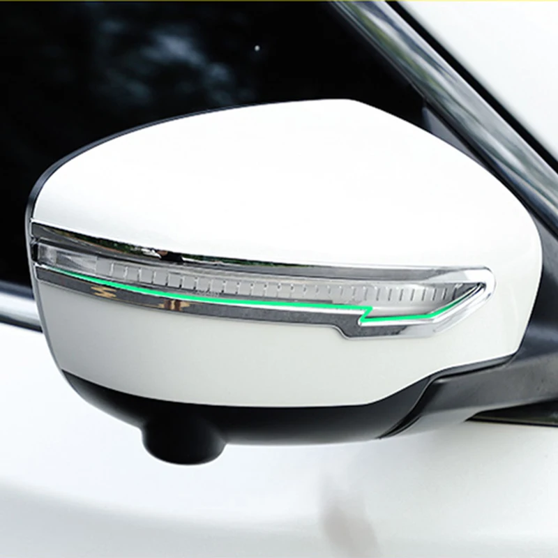 Хромированные полоски для автомобильных зеркал зеркальная Обложка Nissan Qashqai 2016 2017