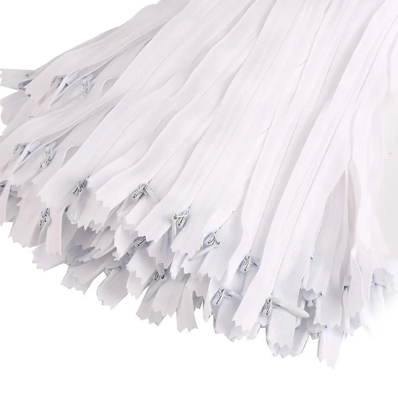 

5Pcs 3# 50cm Invisible Zippers Nylon Coil Zipper Tailor For Handcraft Sewing Cloth Accessorie Black White