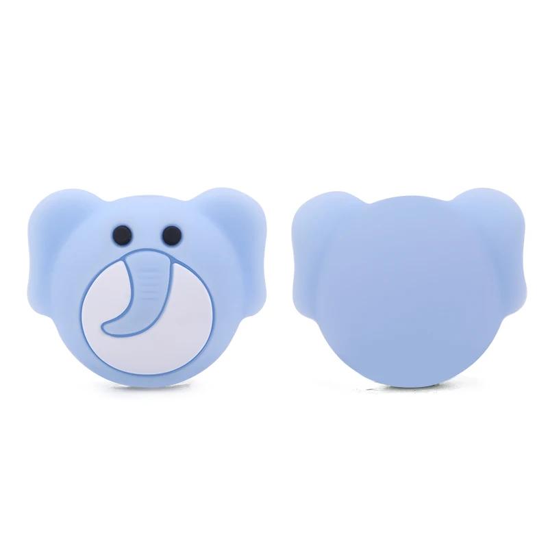 Chenkai 50PCS Silicone Elephant Teether Beads DIY Baby Shower Animal Cartoon Chewing Pacifier Dummy Sensory Toy Accessories | Мать и