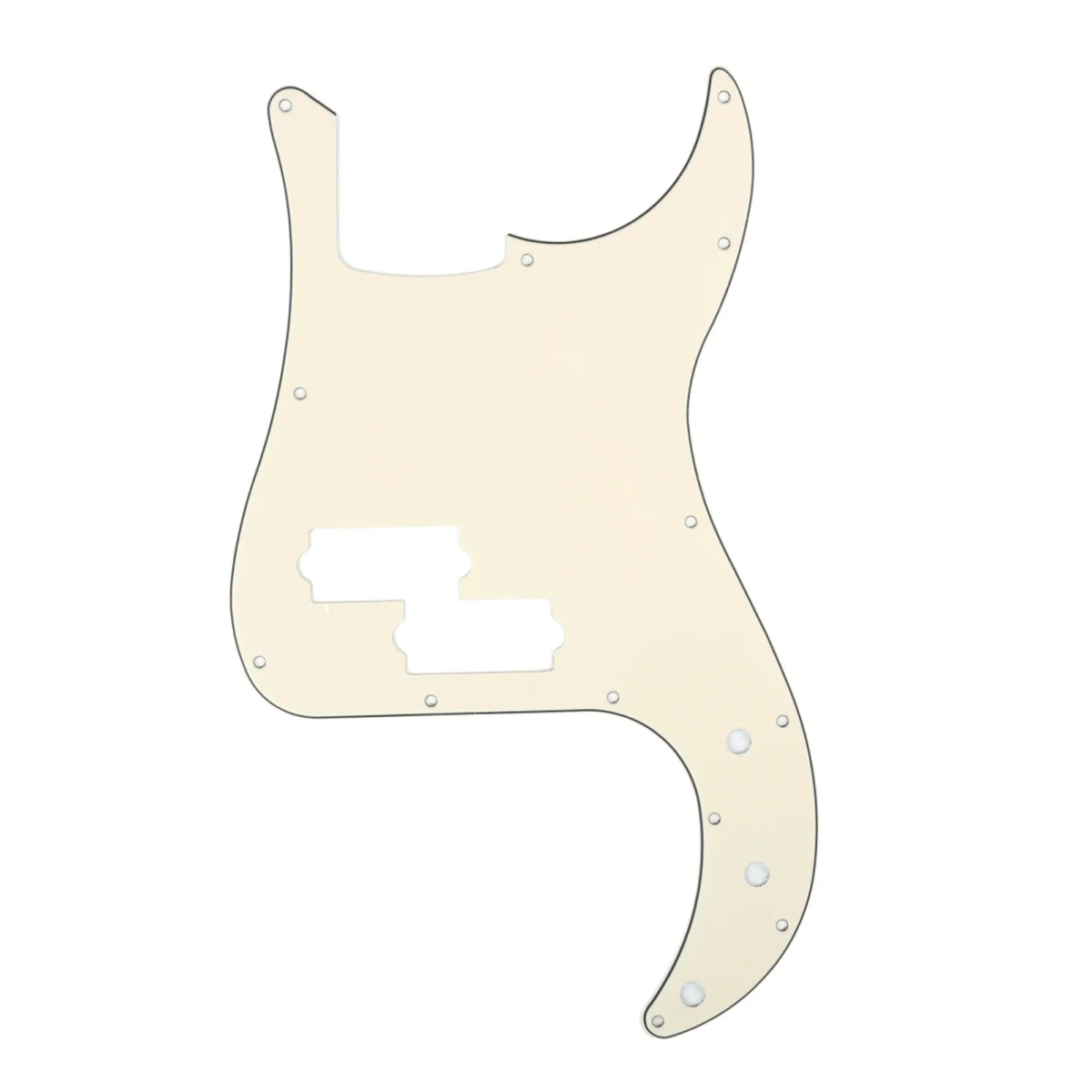 

Musiclily 13 Hole P Bass Pickguard for Fender American/ Mexican Standard Precision Bass, 3Ply Cream