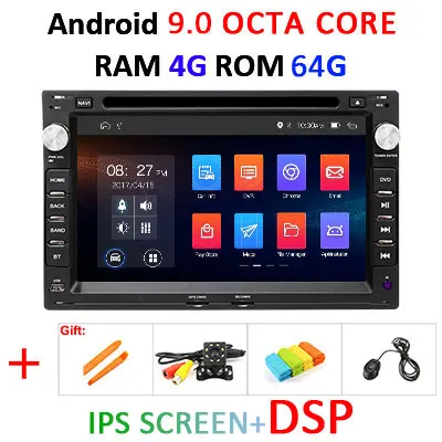 DSP ips 64G Android 9,0 Автомобильный gps для VW PASSAT B5 B4 JETTA BORA GOLF 4 SHARAN POLO MK5 MK4 MK3 T5 транспортер для peugeot 307 dvd - Цвет: 9.0 4G 64G DSP