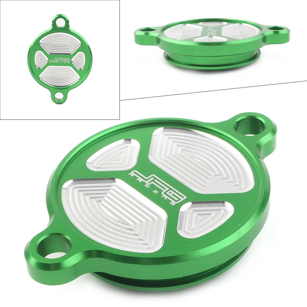 

Motocross Parts CNC Engine Oil Filter Cover Caps Motorcycle Dirt Pit Bike Cap For Kawasaki KX 450F KX450F 2016 2017 2018