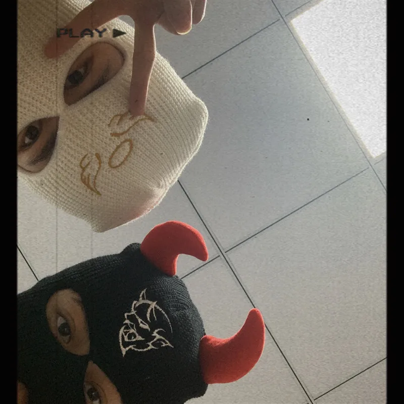 Балаклава с ангелами и демонами яркое покрытие на все лицо лыжная маска шапка