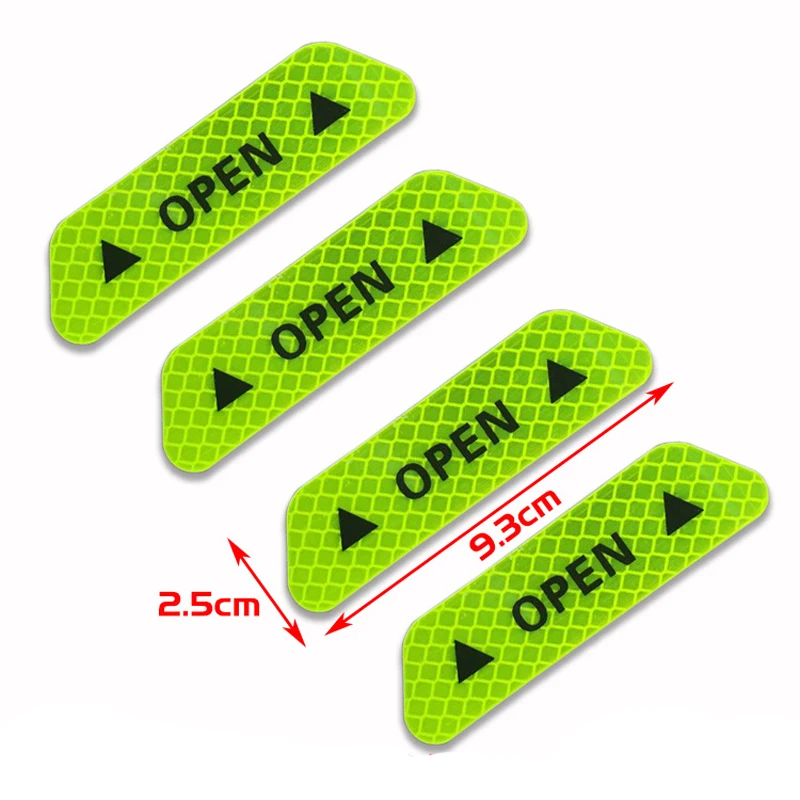4 шт./компл. наклейки на дверь машины DIY автомобиля ОТКРЫТЫЕ светоотражающая лента