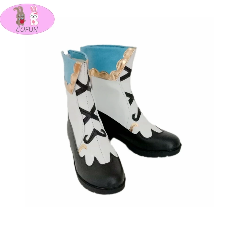 COFUN игра Genshin воздействия Косплэй туфли Barbara на застежке-молнии Женские