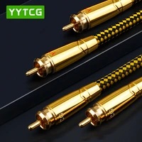 yytcg hifi rca cable high quality cupric copper 2rca male to male cable for dvd and amp