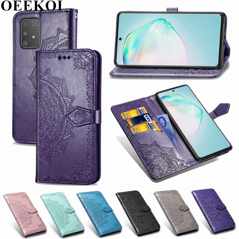 

OEEKOL Datura цветок откидной Чехол кожаный бумажник чехол для Samsung Galaxy A91