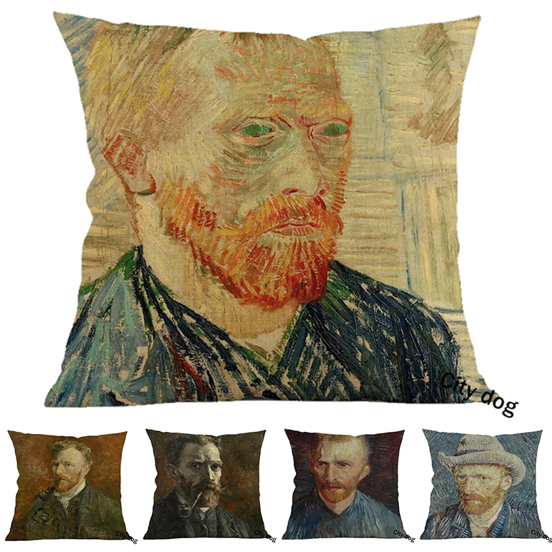 

Персонаж, Автопортрет известного масляного художника, живопись, искусство, хлопок и лен * 45*45 см, квадратная подушка, наволочка, домашний дек...