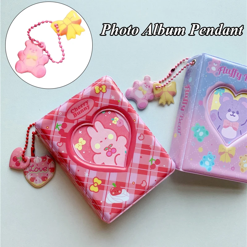 

New Korean Style Kawaii Cherry Rabbit Album Photos Sleeves Bags Bear Heart Storage Card Bag Postcards Collect Book Organizer