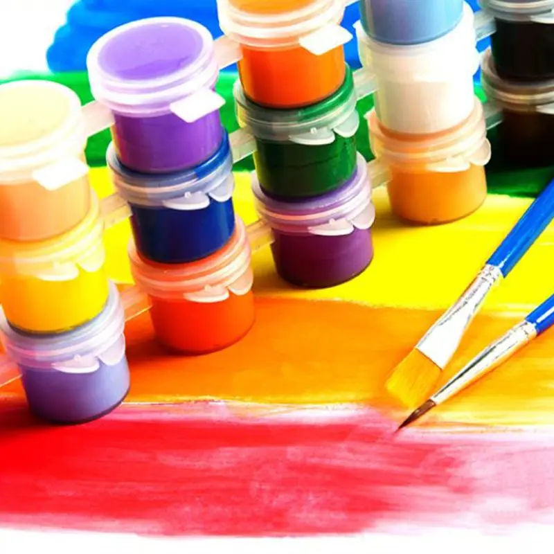 

1 Set 3ml/5ml Hand-painted Acrylic Paint Children Safe Painting Pigments Kindergarten DIY Art Graffiti Pigment Set GXMB