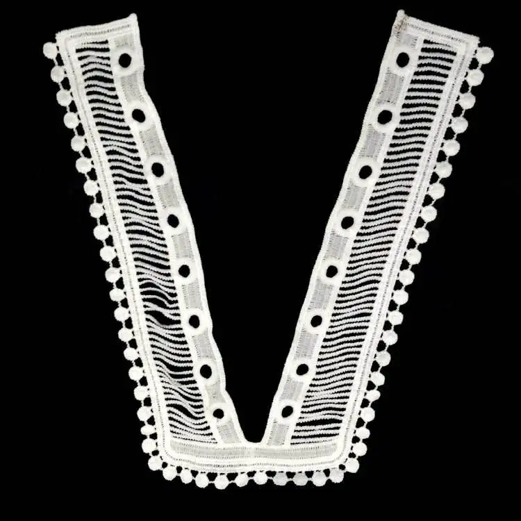 Вышивка с круглой горловиной для творчества искусственные Съемная воротники