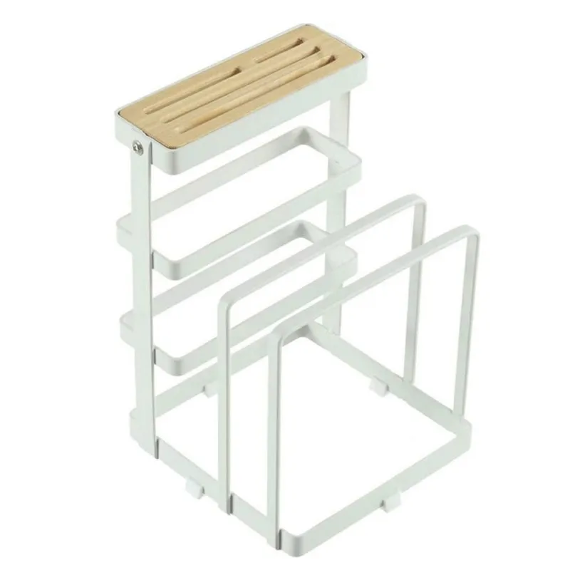 

Japanese Wrought Iron Cutting Board Knife Rack Drain Rack Multifunctional Kitchen Rack Knife Storage Rack