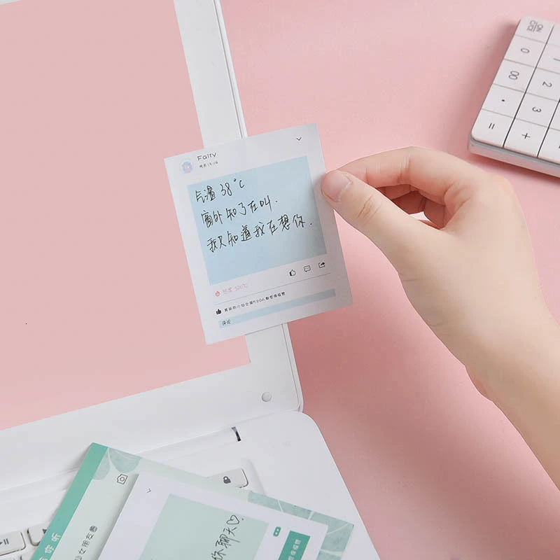 Creative Colorful Memo Pad Kawaii Adhesive Sticky Notes Writing Office Planner Notepad Cute Stationery School Supplies 02166 |