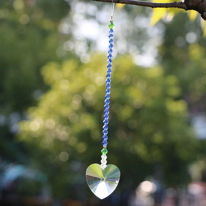 1 шт. 28 мм 40 прозрачная кристальная подвеска сердце персик люстра призмы Ловец