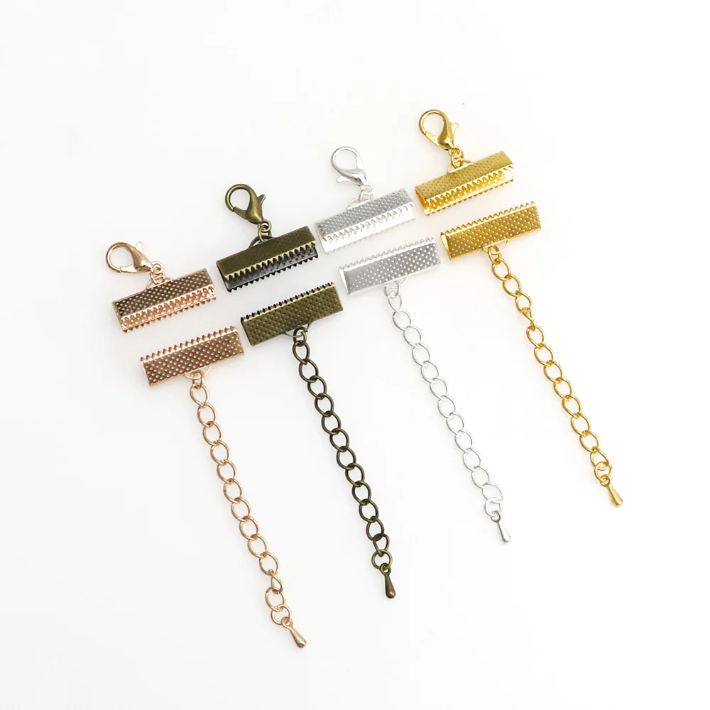 10 шт. Концевики для шнура ленты кожаного застежки цепочки коннекторы