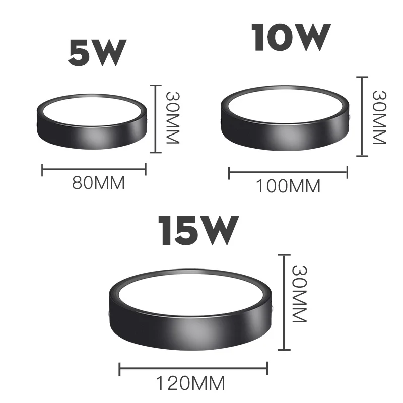 Ultra Thin Led Downlights 110V 220V Surface Mounted Down Light Lamp 5W 10W 15W Downlight for Living Room Home Lighting | Лампы и