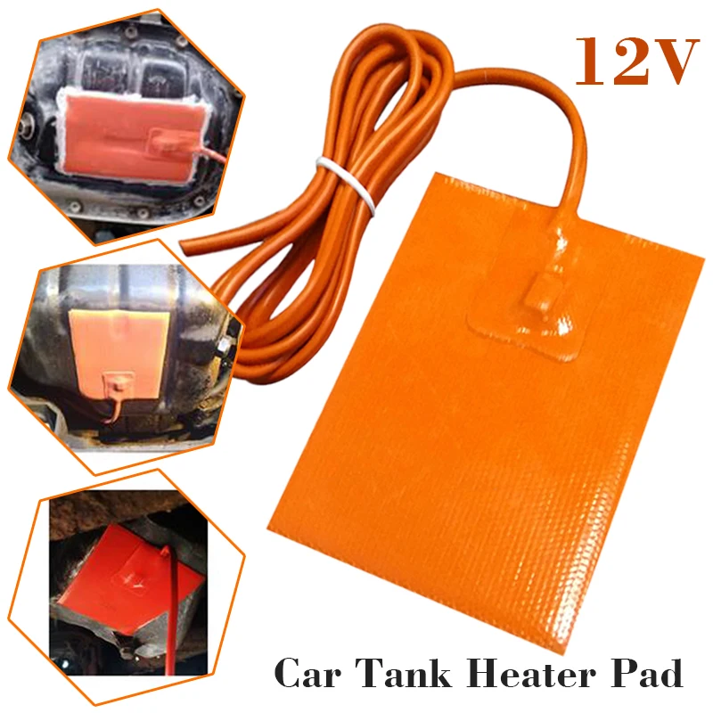 

12V Car Engine Oil Pan Sump Tank Heater Pad 13*23CM Silicone Electric Oil Heating Pad NO Plug
