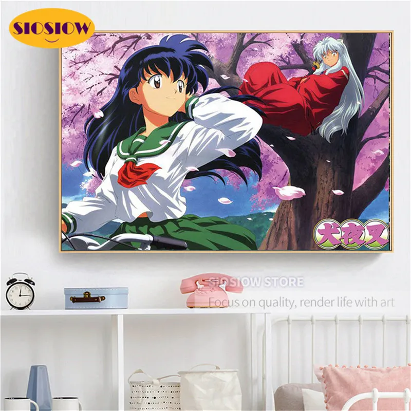5D DIY алмазная живопись аниме Inuyasha экшн-фигурки Кристалл Полная работа 3D Алмазная