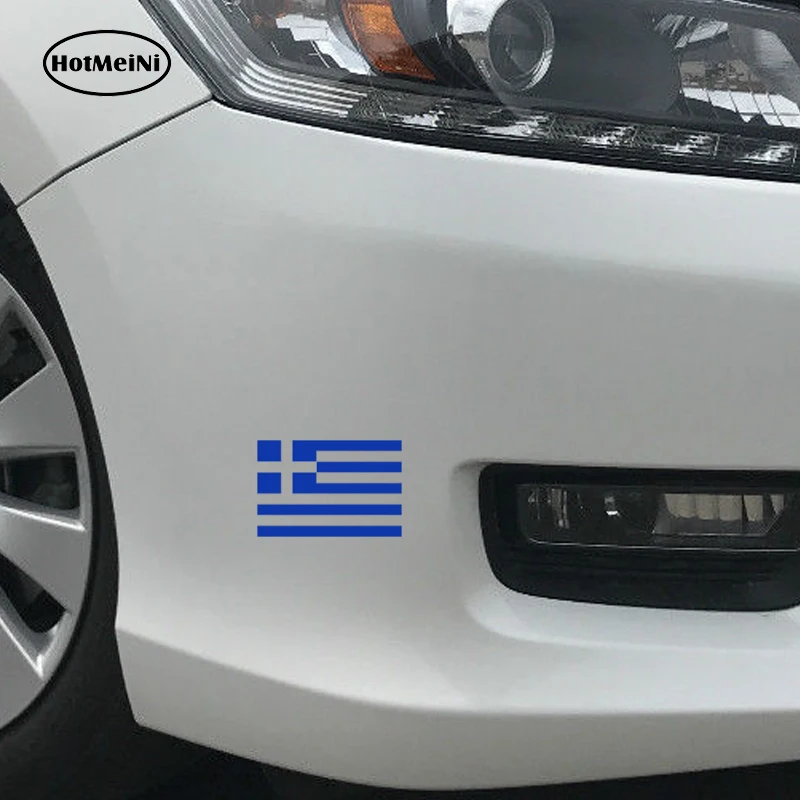 HotMeiNi оптовая продажа 50 шт./лот 2 7*4 дюйма греческий флаг r виниловая наклейка JDM bump 3D