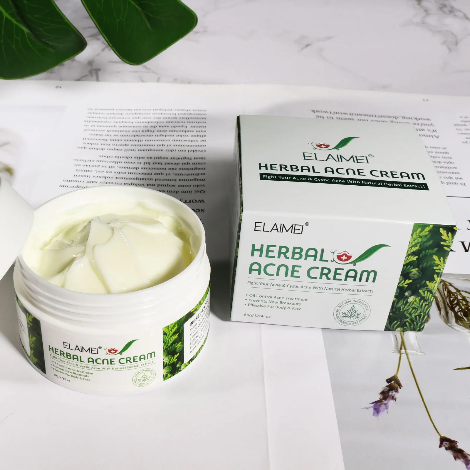 

Herbal Anti Acne Removal Cream Treatment Fade Acne Spots Oil Control Shrink Pores Whitening Moisturizing Acne Cream Skin Care