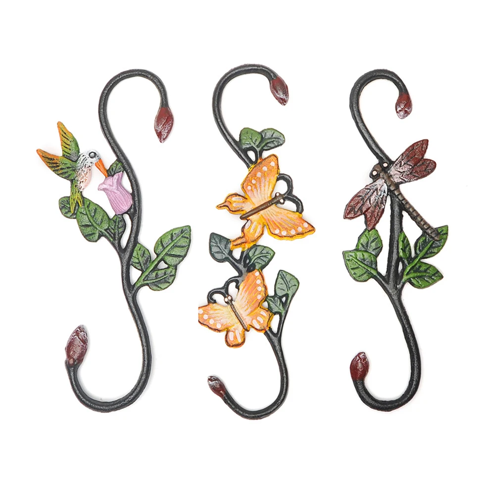 

S-Type Animal Shape Wrought Iron Hook Plant Basket Hanging Hook Flower Pot Hanger Birdfeeder Hanging Hook Garden Supplies