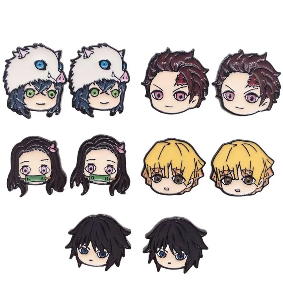 

Cosplay Demon Slayer Kimetsu No Yaiba Stud Earring Kamado Nezuko Acrylic Earrings for Women Men Cosplay Jewelry Accessories Gift