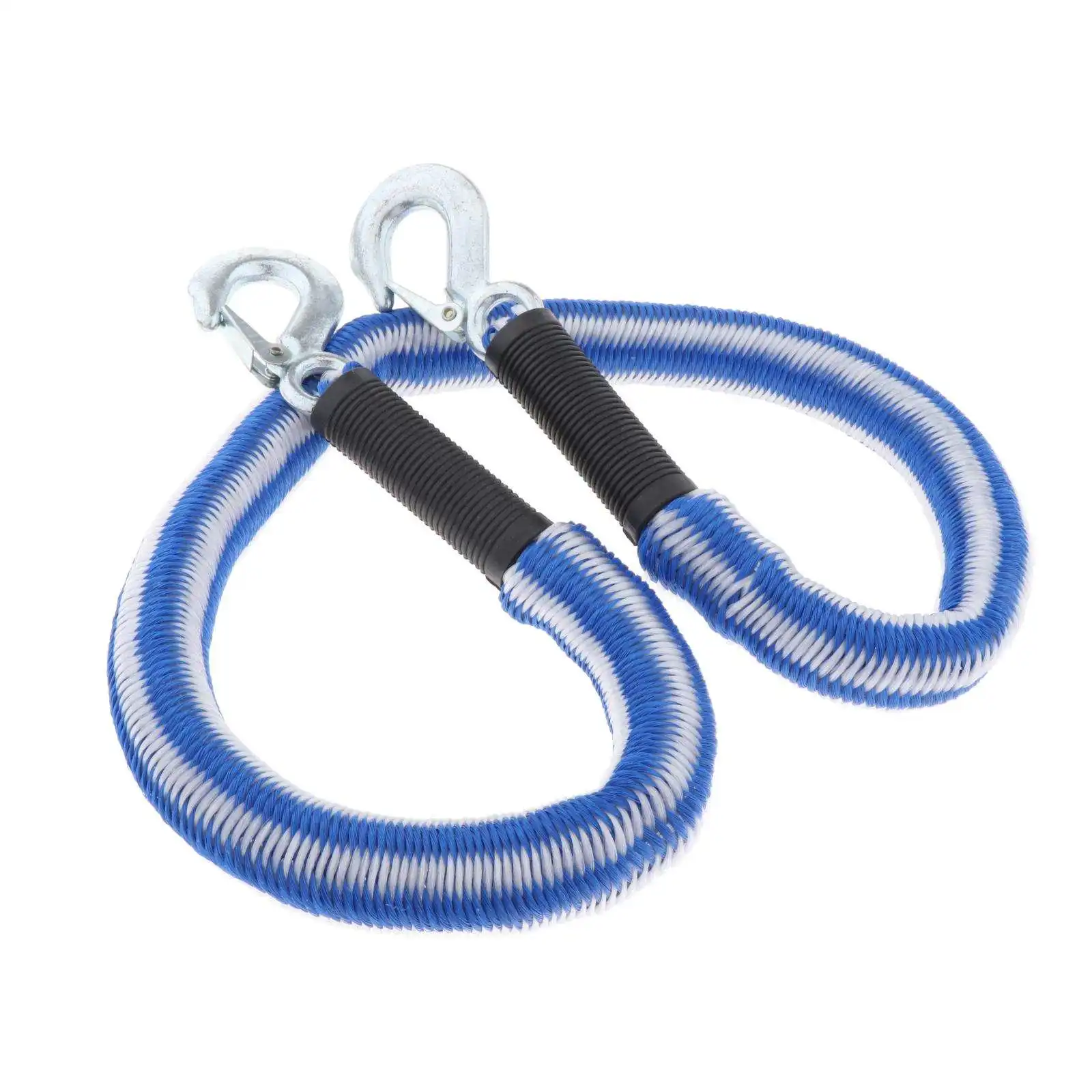

1 Ton Vehicles Car Trailer Towing Rope Recovery Tow Strap with Hooks 125x4cm