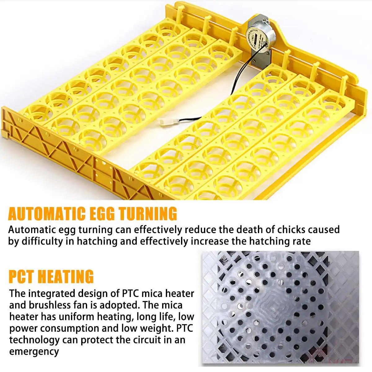 

New Arrival 96 Eggs Incubator Double Layers Full Automatic Hatching Machine for Chicken Duck Smart Control 220V+12V LCD Display