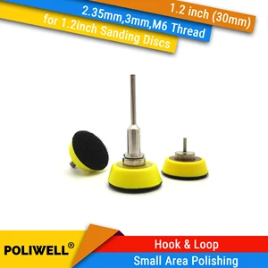 1,2 дюйма 30 мм обратная шлифовальная накладка хвостовик 2,35 мм или резьба М6 хвостовик 3 мм для шлифовальных дисков с крючками и петлями для аксессуаров Dremel