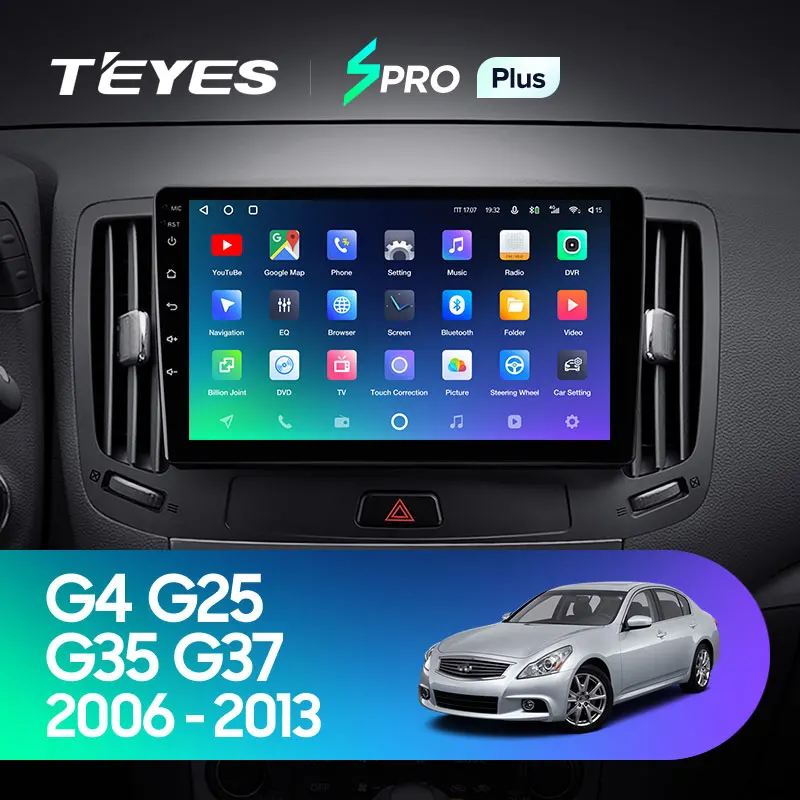 TEYES SPRO Plus Штатная магнитола For Инфинити Г25 Infiniti G4 G25 G35 G37 2006 - 2013 Android 10 до 8-ЯДЕР 4 + 64ГБ