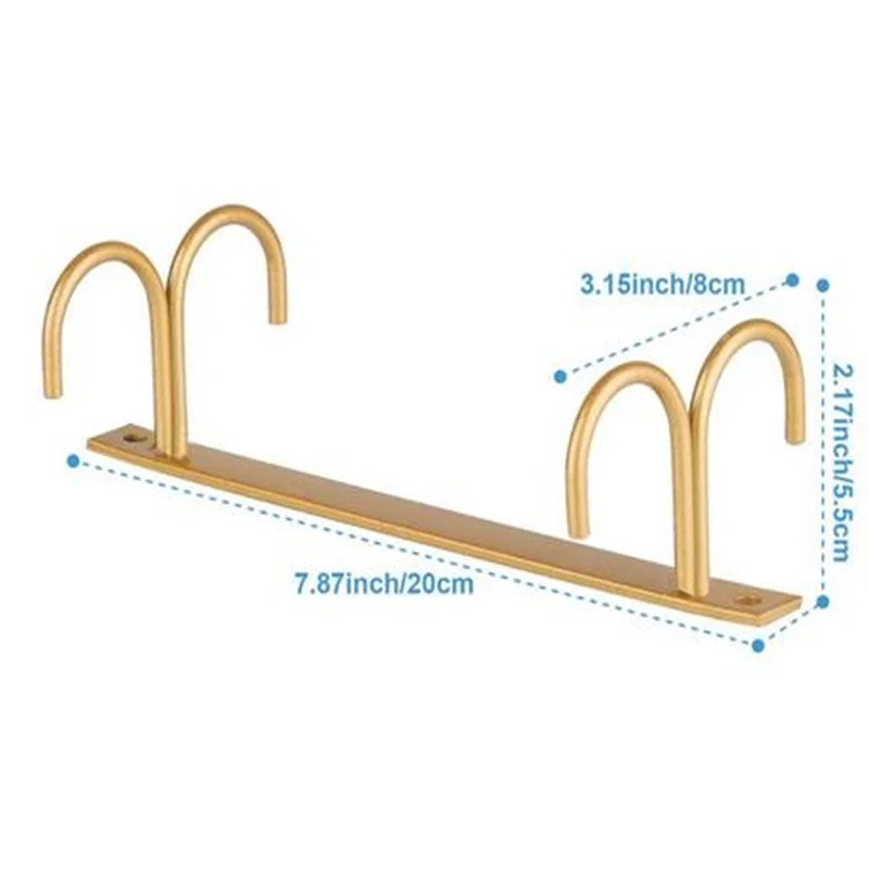 

Mug Rack Under Cabinet - Coffee Cup Holder, 12 Mugs Hooks Under Shelf, Display Hanging Cups Drying Hook for Bar Kitchen