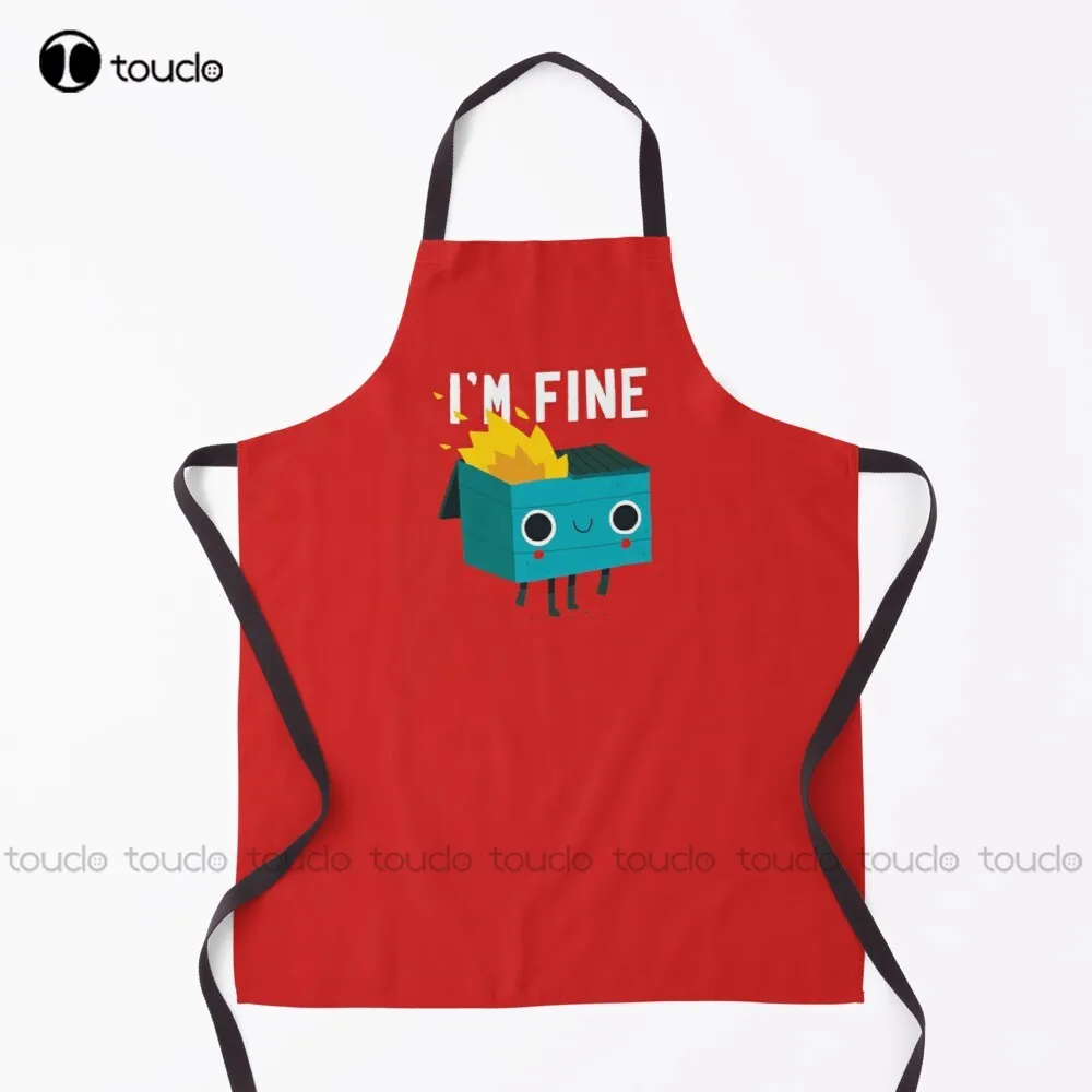 Dumpster Is Fine Apron Server Aprons For Women Men Unisex Adult Garden Kitchen Household Cleaning Apron