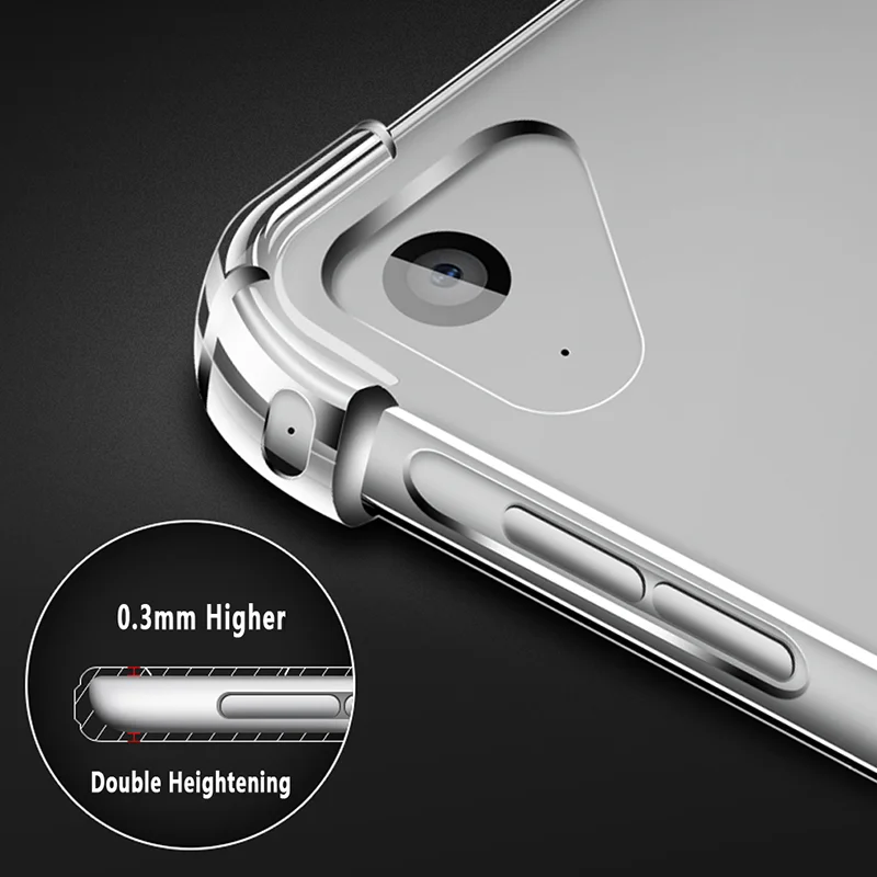 

Shockproof silicone case for iPad Mini Air Pro 1 2 3 4 5 6 7 8 7.9 9.7 10.2 10.5 11 flexible bumper clear transparent back cover