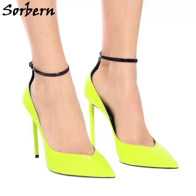 Женские туфли лодочки с ремешком на щиколотке острым носком|Женские туфли| |