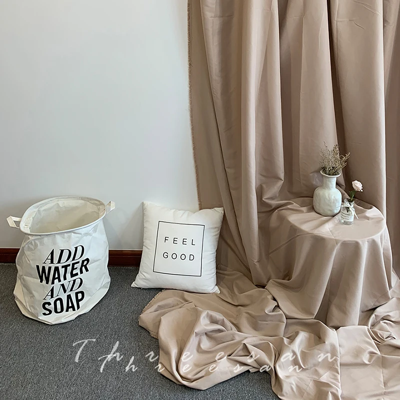 2021 INS стиль хаки коричневый фото фон ткань Ins бежевый стена украшение комната