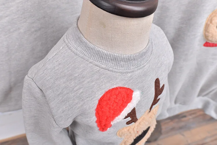 New Year Sweatshirt Thick Fleece Warm Christmas Family Matching Clothes Family Mother Father Baby Family Matching Outfits