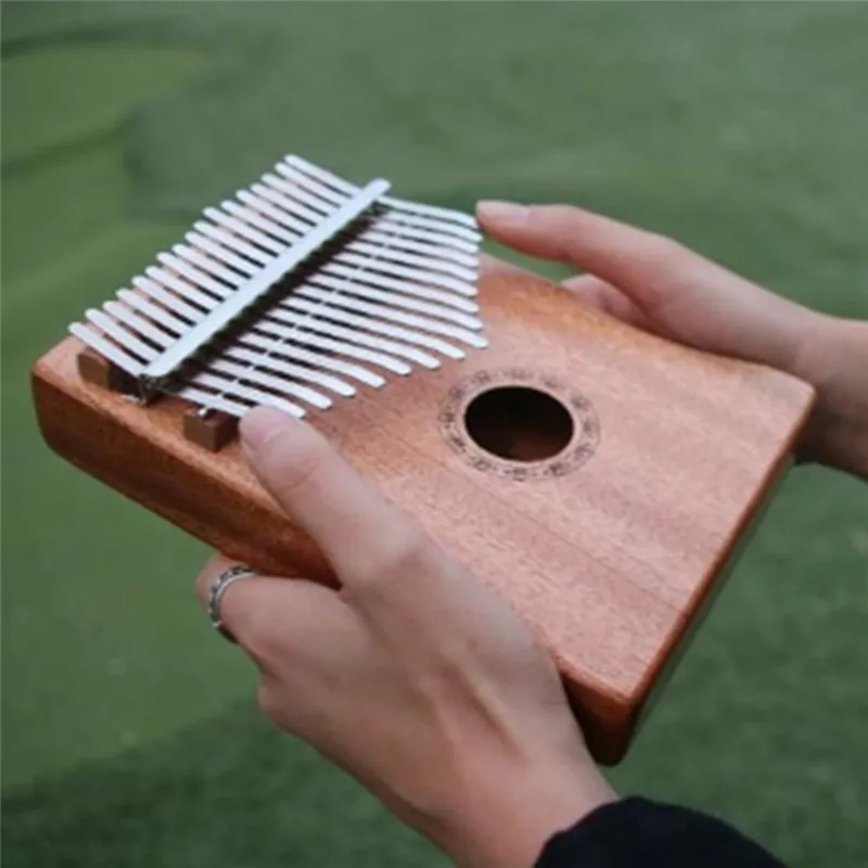 

17 Keys Acoustic Solid Body Kalimba High Quality Portable Convenient Finger Piano Solid Color 2021 New Kalimba