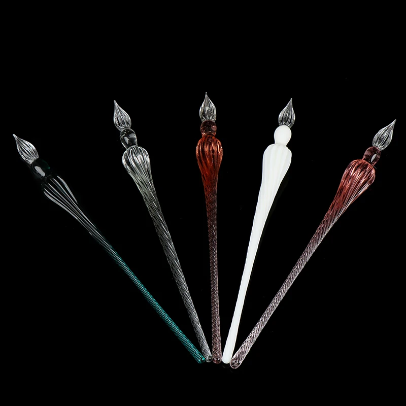 Ручка перьевая стеклянная капельная винтажная ручка для погружения в воду