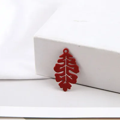 10pcs/lot 19*33mm Painting Leaves Charms Simple Earrings Findings | Украшения и аксессуары
