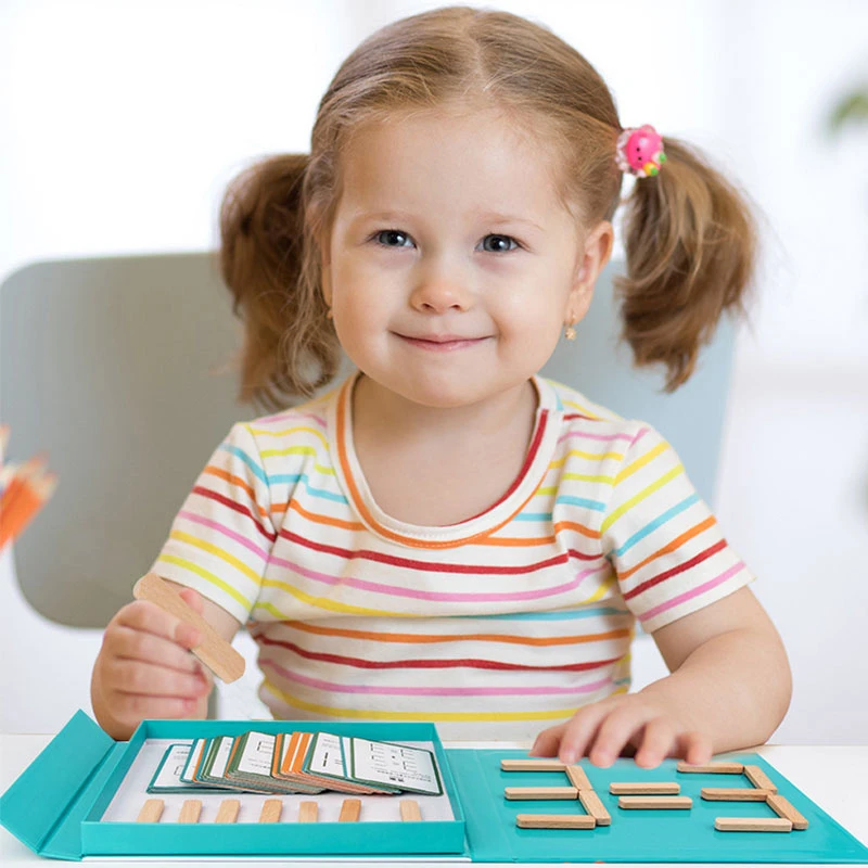 Деревянные магнитные палочки Обучающие игрушки пазлы детская доска Дошкольное