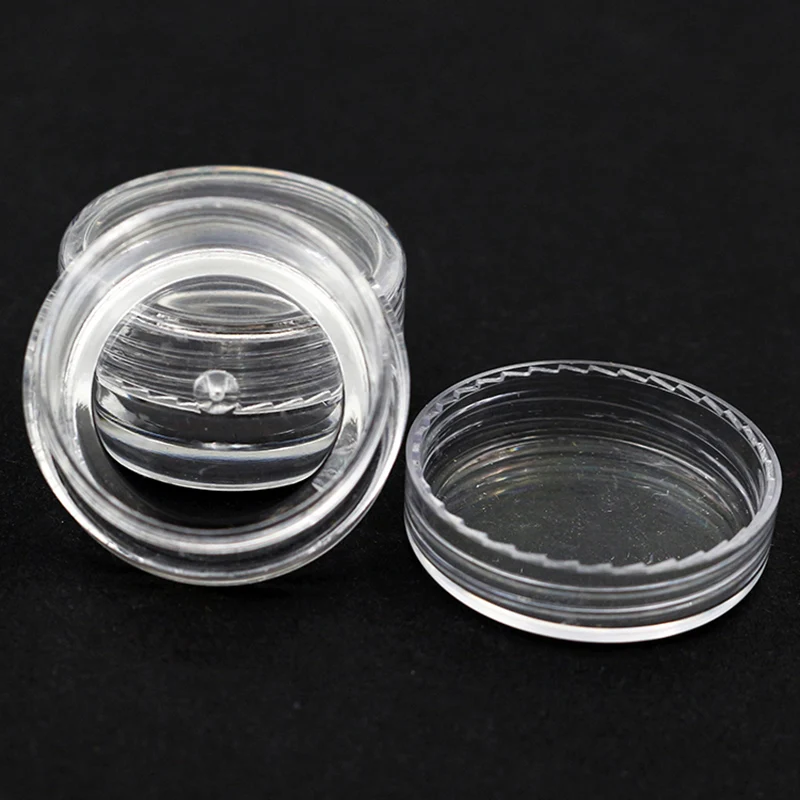 

50Pcs 2.5ML Clear Plastic Jewelry Bead Storage Box Small Round Container Jars Make Up Organizer Boxes
