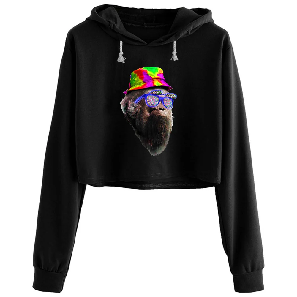 Красивые женские толстовки Sasquatch Bigfoot Rave растягивающиеся с принтом в виде