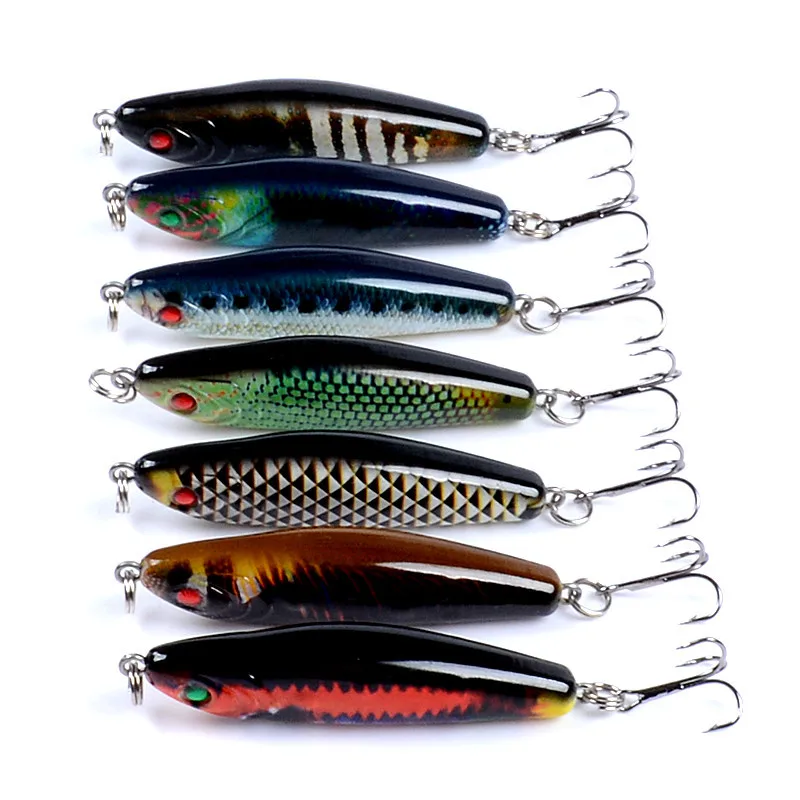

Painted Sinking Bait 6cm 10.3g 3pcs Freshwater Saltwater Fishing Lure pencil crappie minnow Artificial Hard Bait Free Shipping