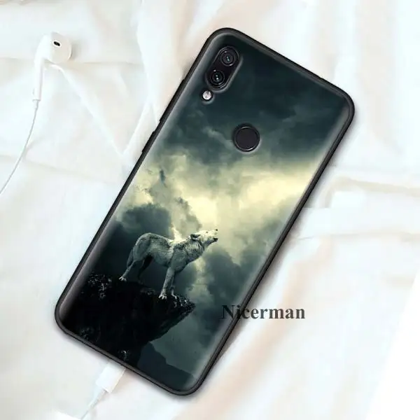 Силиконовый чехол с бантом чехол для Redmi 8A 7 7A 6 6A 5 4X K20 Plus Pro S2 Y3 GO Примечание фотоаппаратов моментальной печати 8 7 7S 6 5 4X4 5+ волк на снежную погоду