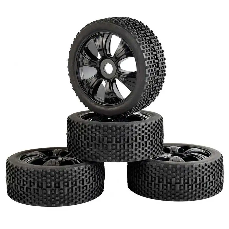 Neum&aacute;ticos de carreras todoterreno HSP 1:8 de 110mm, neum&aacute;ticos de goma suave resistentes al desgaste para coches teledirigidos, piezas de bricolaje, 4 Uds.-0