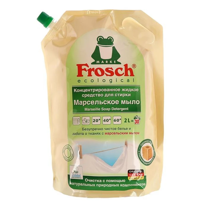Жидкое средство для стирки Frosch Марсельское мыло концентрированное 2 л